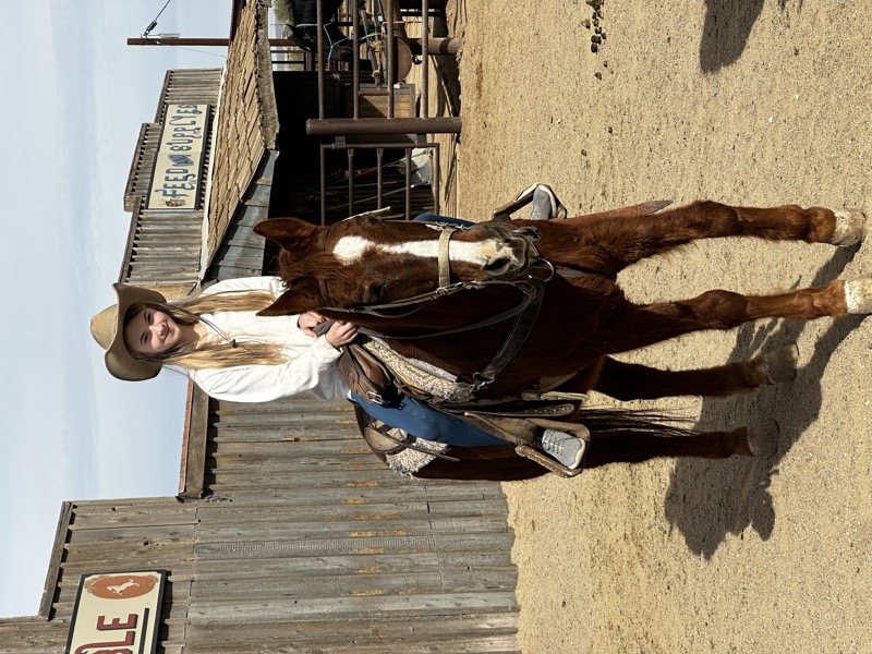 Horseback riding with daughter
