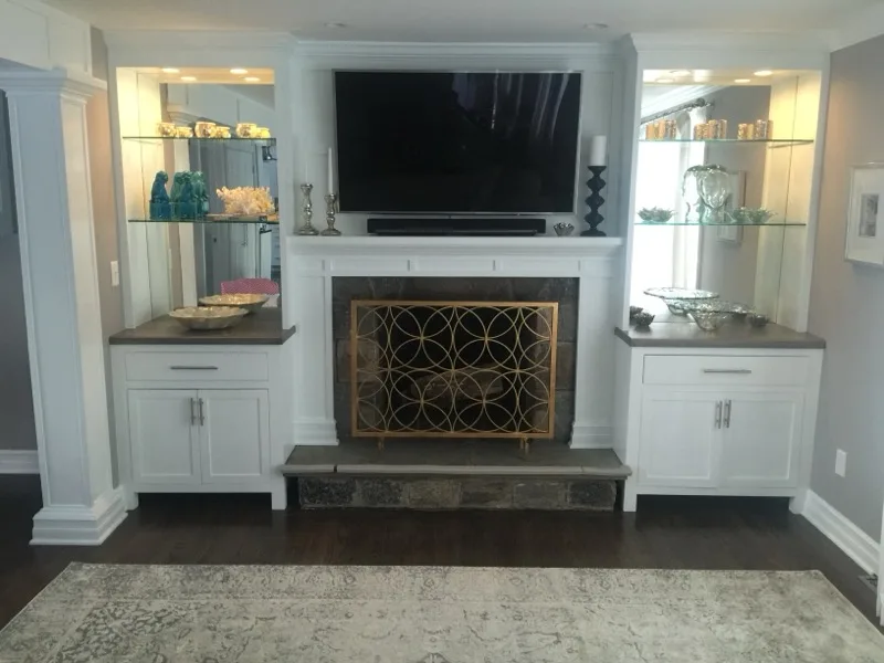 Custom fireplace built-in